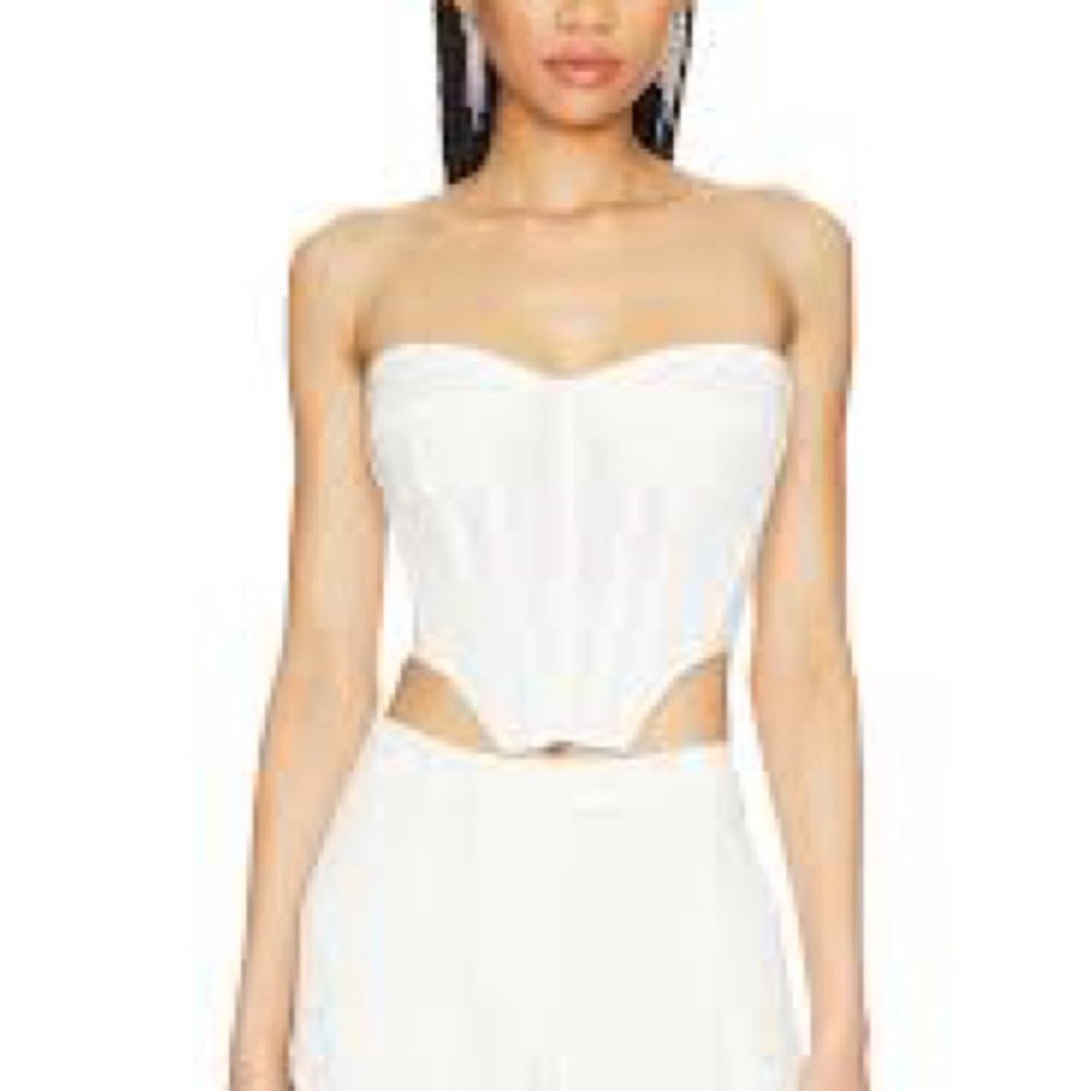 Strapless White Corset Top